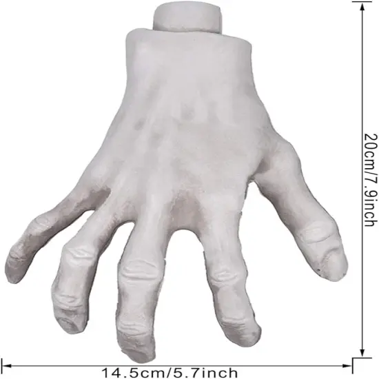Halloween Skeleton Hands Realistic Life Size Fake Plastic Zombie Hands for Halloween Scary Props Decoration, 1 Pair {3}
