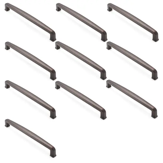 Cauldham Solid Kitchen Cabinet Handles (7-1/2" Hole Centers) - Drawer/Door Hardware - Style T765 - Oil Rubbed Bronze {3}