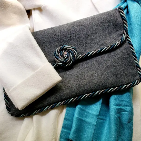 5 yards of Hilda 3/8" TwistedLip Cord Trim | 5 yard cut Denim {5}