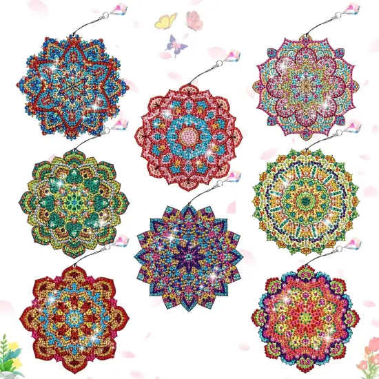 8 Pcs Bookmarks Mandala Diamond Painting Kits for Adults {1}