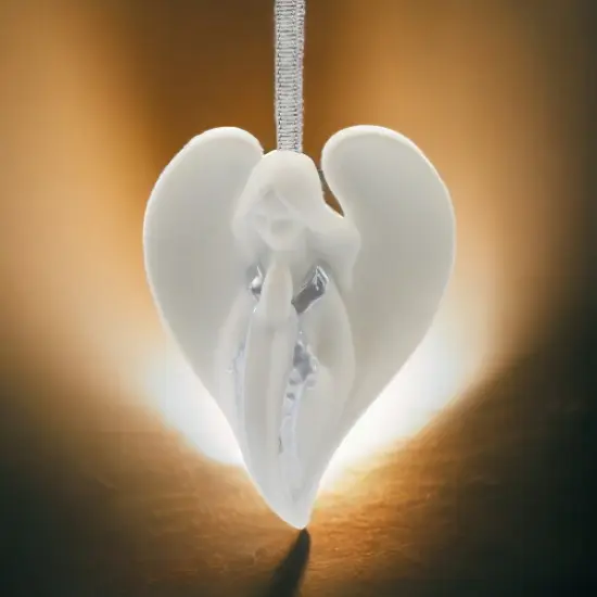 Ceramic Christmas Decor Praying Angel Ornament, Home D&eacute;cor, Religious D&eacute;cor, Religious Gift, Church D&eacute;cor, Baptism Gift {1}