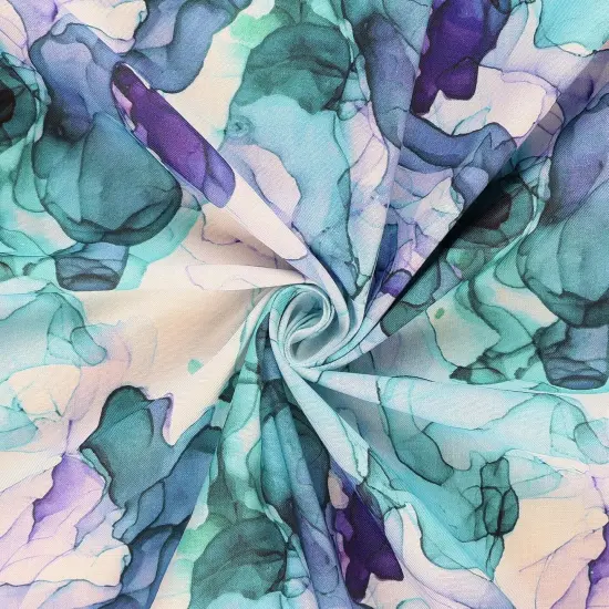 Mook Fabrics Smoke Print Cotton Fabric [108 in. Wide] - By The Yard Teal/Lavender {2}