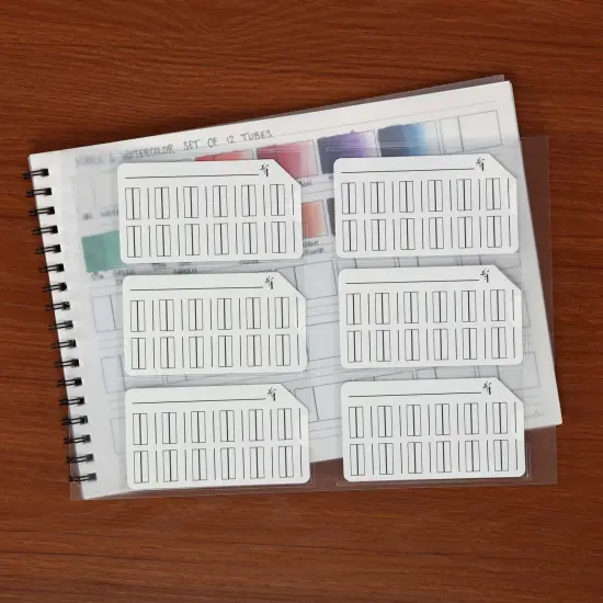 HG Art Concepts Painters Color Diary Swatch Card Protector Sleeves - Pack of 2, Size 12, 6 Card Pockets Per Sleeve, Clear Polypropylene, Fit Size 12 Swatches {4}