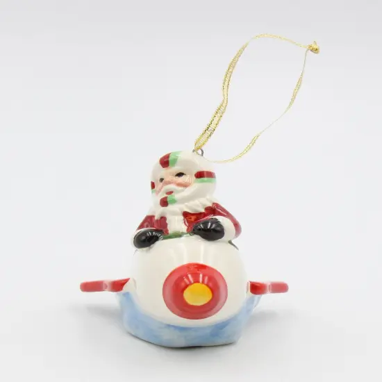 Ceramic Christmas Santa Rocket Ornament, Home D&eacute;cor, Gift for Her, Gift for Mom, Kitchen D&eacute;cor, Christmas D&eacute;cor {5}