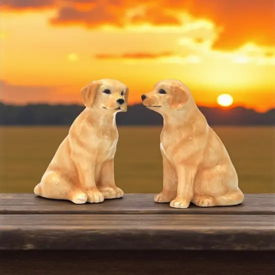 Ceramic Labrador Dog Salt & Pepper Shakers, Home Décor, Gift for Her, Gift for Mom, Kitchen Décor, Dog Lover Gift {2}