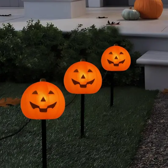 Pumpkin Pathway Lights Outdoor - 7Ft C7 {3}