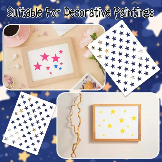 3pcs American Flag Star Stencil (3 Sizes) {5}