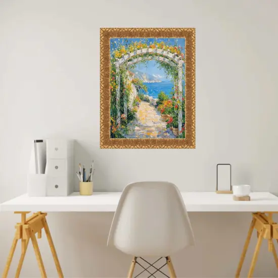 Versailles Gold Ornate Picture Frame - Vintage Wall Art 22x30 frame {6}