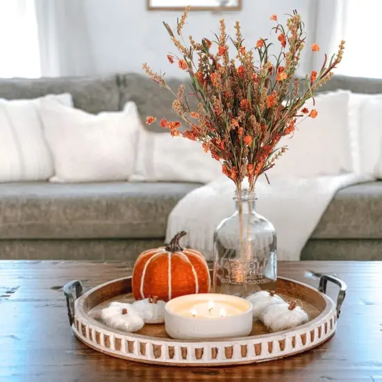 2 Bundles Artificial Fall Flowers Stem {3}