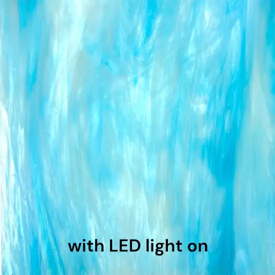 Wissmach Stained Glass Sheet: Sky Blue White Opal {3}