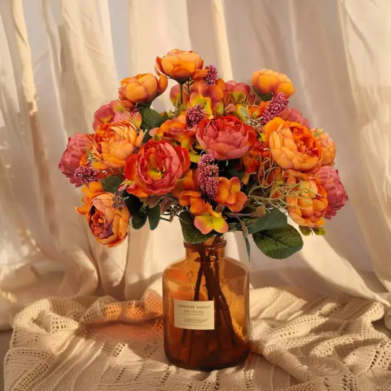 Artificial Fall Silk Peonies Flowers Tables Centerpieces {2}
