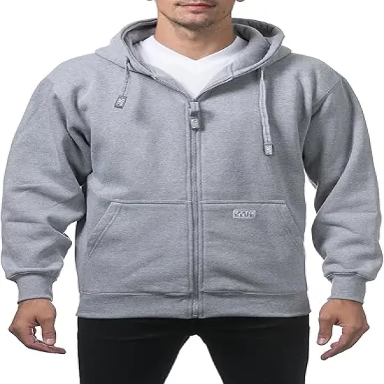 Men&rsquo;s Heavyweight Full Zip Fleece Hoodie | RADYAN&reg; H.GRAY {1}