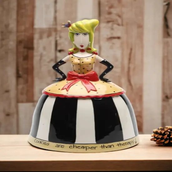 Cookies Are Cheaper Than Therapy Ceramic Cookie Jar, Home D&eacute;cor, Gift for Her, Mom, Friend, or Coworker, Kitchen D&eacute;cor {2}