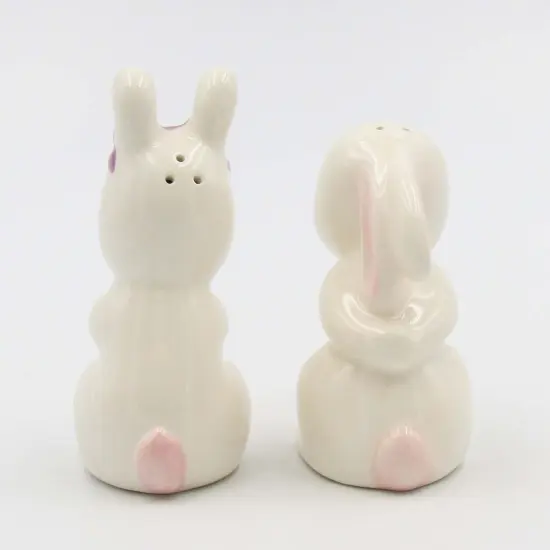 Ceramic Cute Easter Bunny Rabbit Couple Salt and Pepper Shakers, Home D&eacute;cor, Gift for Her or Mom, Kitchen D&eacute;cor, Spring or Easter D&eacute;cor {6}