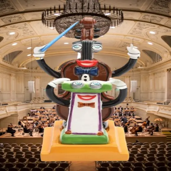 Ceramic Music Conductor and Podium Salt and Pepper Shakers, Home Decor, Kitchen Decor, Gift for Musician, String Instrument {1}