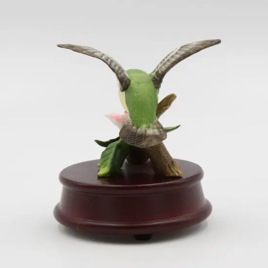 Ceramic Hummingbird Figurine on Wood Base, Home D&eacute;cor, Gift for Her, Gift for Mom, Birdwatcher, Spring Decor {3}