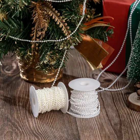 3mm Small Crafts Faux Pearl Beads Garland Pearl Bead Roll Strand of Pearls to Decorate Floral Centerpieces {5}