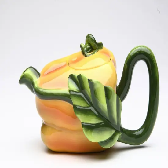 Ceramic Yellow Pepper Teapot, Gift for Her, Gift for Mom, Tea Party D&eacute;cor, Caf&eacute; D&eacute;cor, Farmhouse Kitchen D&eacute;cor {3}