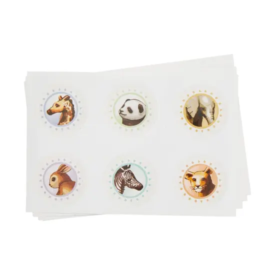24 Pack Blank Baby Shower Cards and Envelopes with Sticker Seals, 6 Animal Designs (4x6 In) White {6}