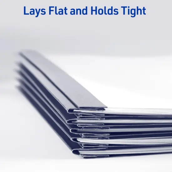 Avery Durable Clear Front Report Covers, 3 Double-Prong Fasteners, Holds up to 25 Sheets, 25 Dark Blue Covers (47961) {5}