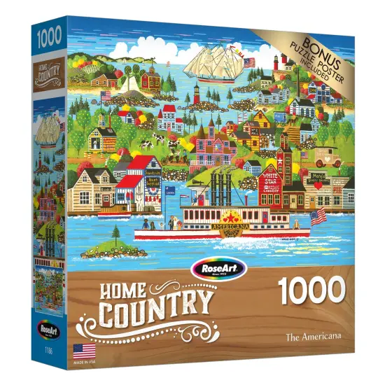 RoseArt Home Country Jigsaw Puzzle 1000 Pieces 20"X27"-Americana {1}