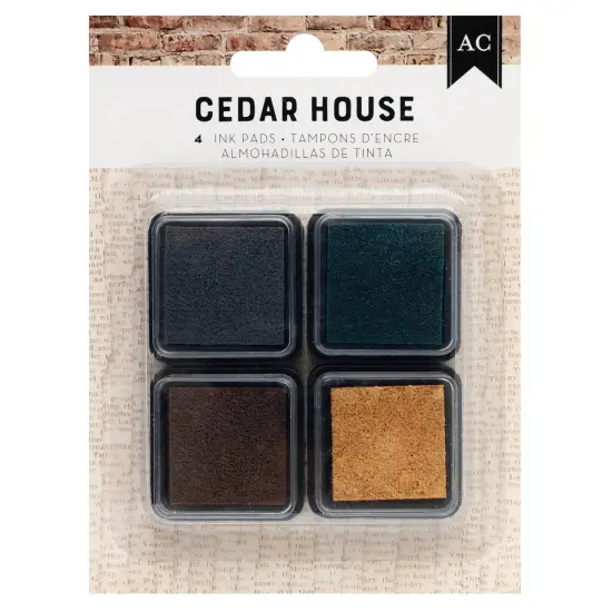 American Crafts Cedar House Ink Pads-4/Pkg {1}