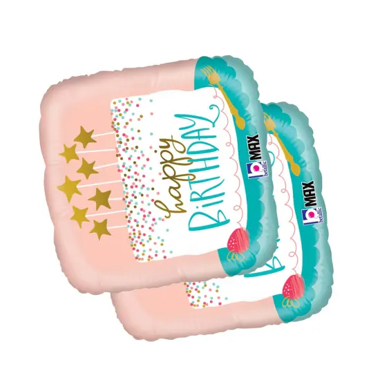 Betallic&reg; 18 Inch Birthday Confetti Cake Foil Mylar Balloon {4}