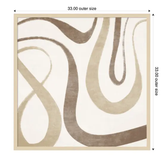 Nehir Kivrimli Set1 by Emel Tunaboylu Wood Framed Wall Art Print {4}