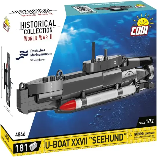 COBI Historical Collection WWII DEUTSCHES MARINEMUSEUM U-BOAT XXVII "SEEHUND" Submarine {2}