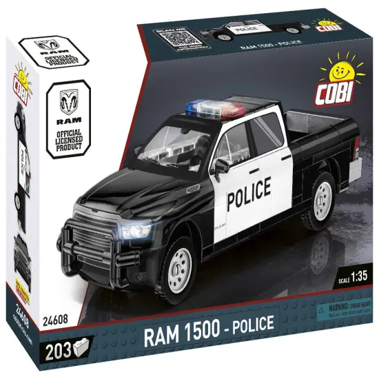 COBI RAM 1500 Police Vehicle Model Building Set, 203 Pieces {1}