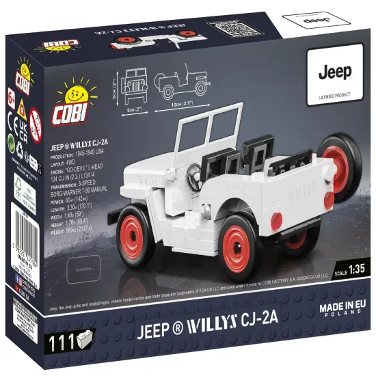 COBI JEEP Willys CJ-2A (White) {4}