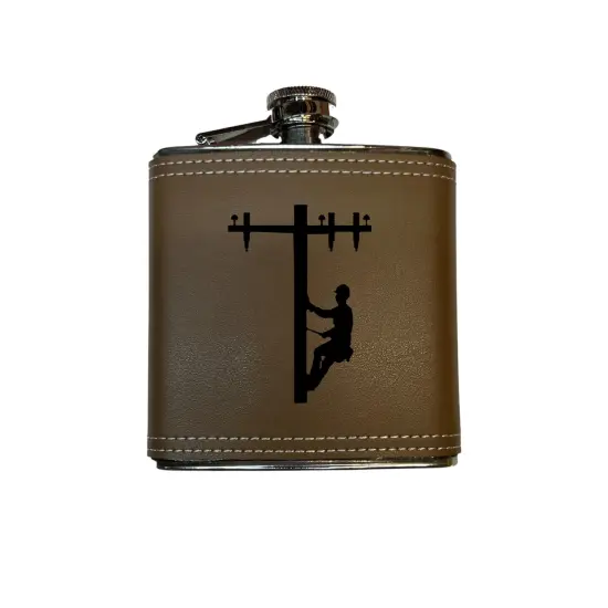 8oz Lineman Flask 8OZ BLACK {2}
