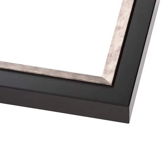 Photo Size Simple Silver Picture Frame - UV Acrylic, Foam Board Backing, Hanging Hardware {2}