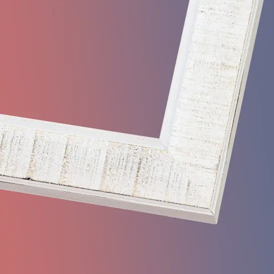 Sculpted White Picture Frame - UV Acrylic, Backing Board, Hanging Hardware Included {3}