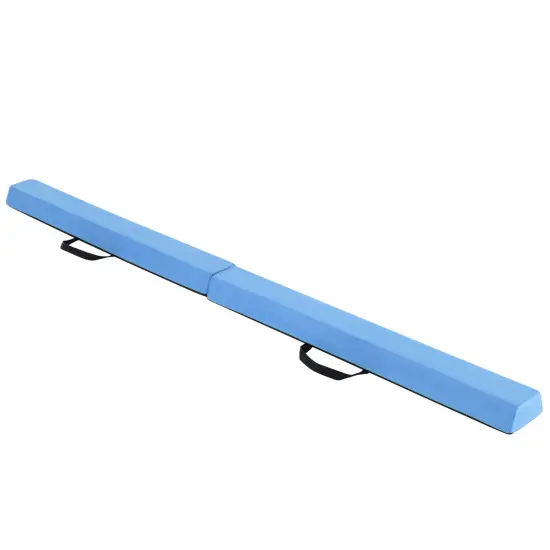 7 Feet Folding Balance Beam with Removable Suede Cover Suitable for Improve All Skill Levels Purple {9}
