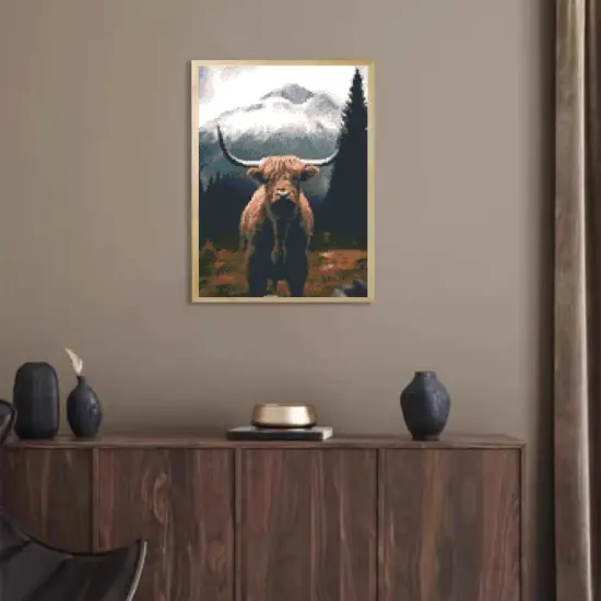 Highland Cow Paint with 5D Full Drill Diamonds 30x40cm {3}