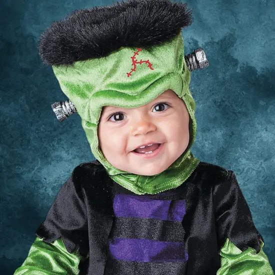 Monster Boo Infant Halloween Costume with Jumpsuit and Hood {6}