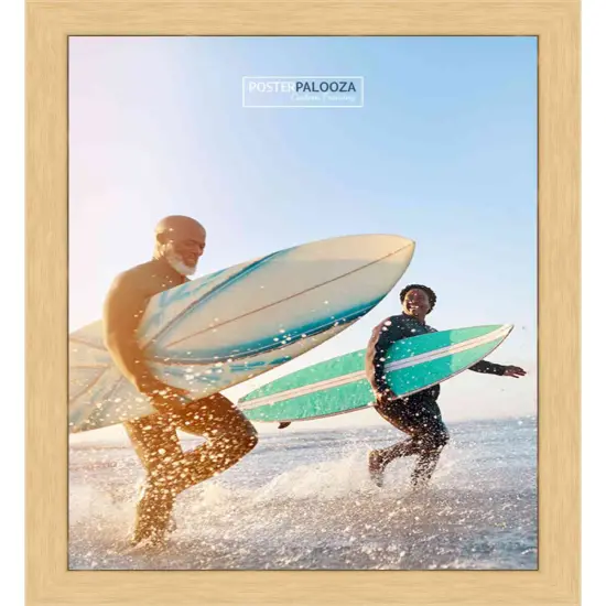 23x32 Minimalist Yellow Picture Frame - UV Acrylic, Foam Board Backing, Hanging Hardware {5}