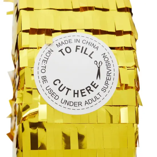 Juvale Gold Foil Number 8 Pinata for Kids Ages 3-14 Birthday Party Decorations, Centerpieces, Anniversary Celebrations, Small (17 x 11.5 x 3 In) {6}