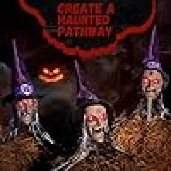 Outdoor Halloween Decorations with Sound,Light-Up Eyes, Moving Mouth & Sound {4}
