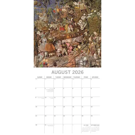 The Gifted Stationary 2026 Square Wall Calendar, Fairies, 16-Month Arts & Antiques Theme Hanging Calendar with 180 Reminder Stickers, Month Planner for Creative Spaces, 12x12 In Multicolor {3}