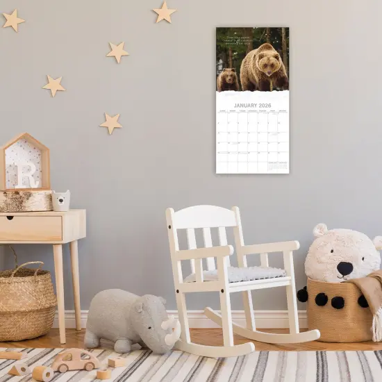The Gifted Stationary 2026 Square Wall Calendar, Mother's Love, 16-Month Animals Theme Hanging Calendar with 180 Reminder Stickers, Month Planner for Home, or Creative Spaces, 12x12 In Multicolor {2}