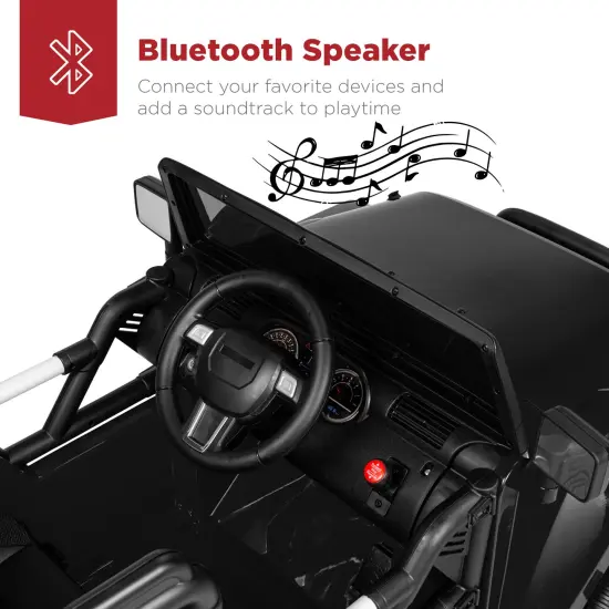 Best Choice Products 12V Kids Ride On Truck Car w/ Remote Control, Spring Suspension, Bluetooth, LED Lights Black {6}