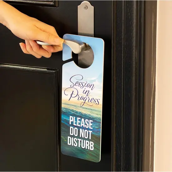 3 Pack Plastic Do Not Disturb Door Hanger Sign for Therapy, Massage Session in Progress, 3.5 x 9.4 Inches Multicolor {2}