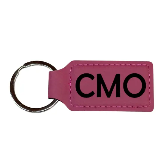 Keychain - Rectangle - CMO - Leather Rustic/Gold {2}