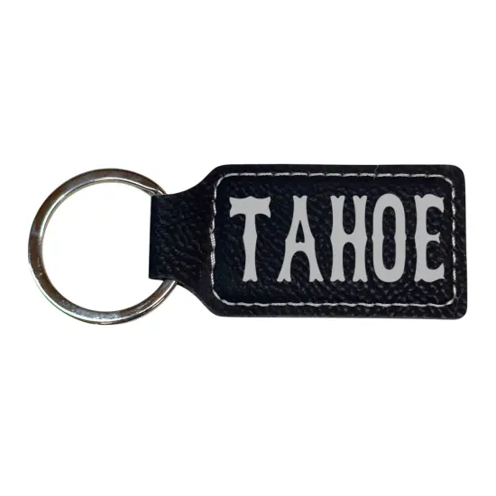 Keychain - Rectangle - Tahoe - Leather Pink/Black {4}