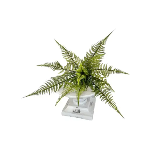 14" Artificial Green Wild Fern Bush - Faux Greenery for Arrangements - TCT Crafts - PF1700 {1}
