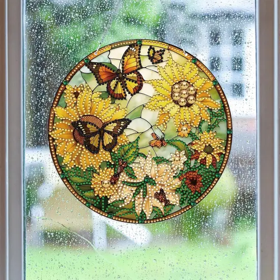 5D Sunflower Butterfly Diamond Painting Kits {5}