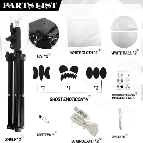 2-Pack Halloween Ghost LED Lights Decorations {5}