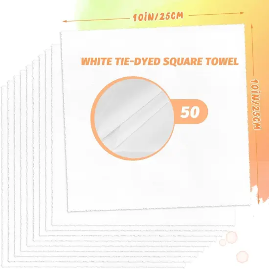 50 PCS 10 x 10 Inch White Cotton Precut Fabric Squares {2}
